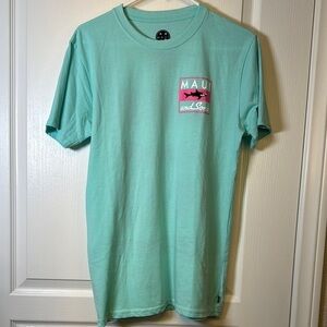 Maui and Sons Teal Hawaii Local Shirt Size Med EUC #2614